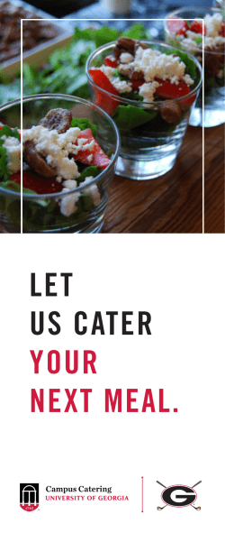 let us cater your next meal.