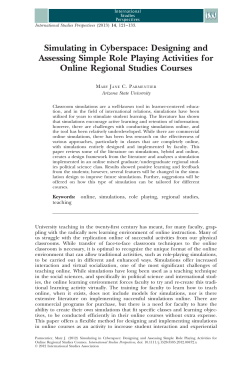 Simulating in Cyberspace: Designing and Assessing Simple Role