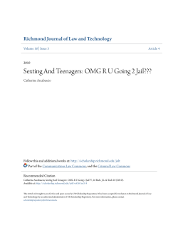 Sexting And Teenagers: OMG R U Going 2 Jail???