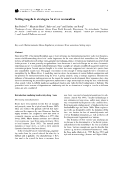 Setting targets in strategies for river restoration