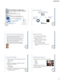 Applying PBS in Elementary School Classrooms with Class