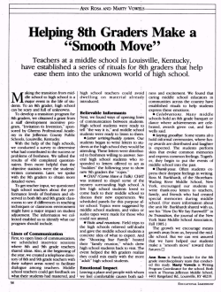 Helping 8th Graders Make a "Smooth Move"