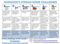 Norwood`s STREAM home Challenges