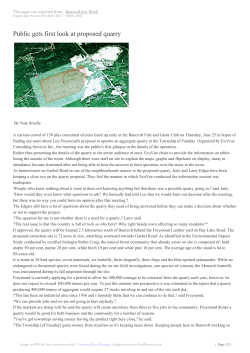 Public gets first look at proposed quarry