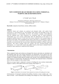 new composite beam theory including torsional