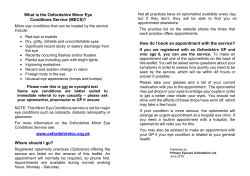 Minor Eye Condition - Sonning Common Health Centre