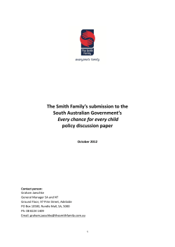 Submission on South Australian Government Every chance for every