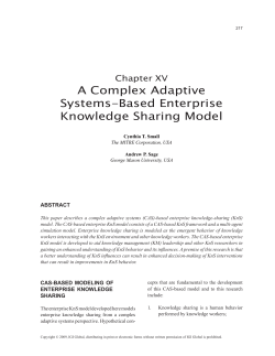 A Complex Adaptive Systems-Based Enterprise Knowledge Sharing