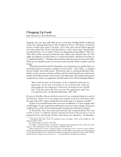 Chopping Up Gunk - Brian Weatherson