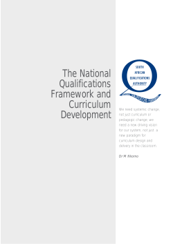 The NQF and Curriculum Development