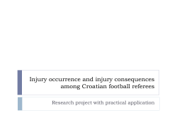 Injury status among Croatian football referees