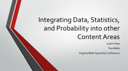Integrating Data, Statistics, and Probability into other Content Areas