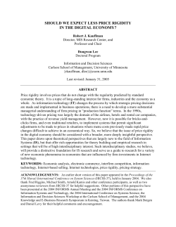 Should We Expect Less Price Rigidity in the
