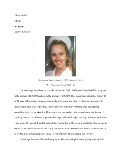 Ellese Nestico 2/19/13 Dr. Stuart Paper 1 Revision (Rachael Lee