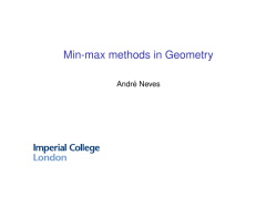 Min-max methods in Geometry