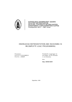 knowledge representation and reasoning in incomplete logic