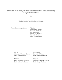 Downside Risk Management of a Defined Benefit Plan Considering