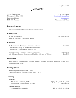 Jiemai Wu - The University of Sydney