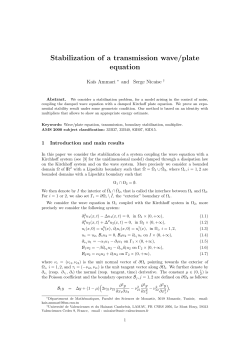 Stabilization of a transmission wave/plate equation