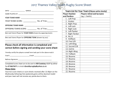 2017 Thames Valley Youth Rugby Score Sheet
