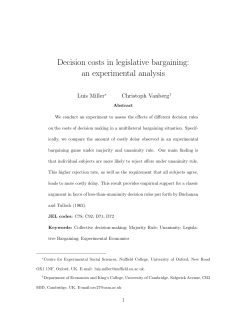 Decision costs in legislative bargaining: an