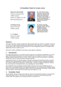 A Probabilistic Model for Termite Attack Summary 1. Introduction 2