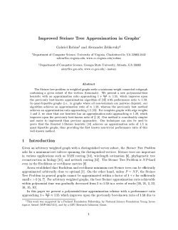 Improved Steiner Tree Approximation in Graphs