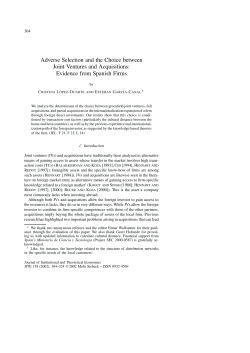 Adverse Selection and the Choice between Joint Ventures and