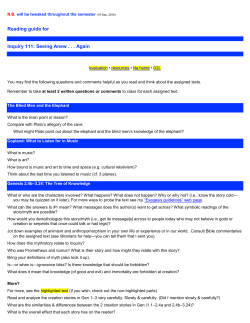 Reading guide - Westminster College