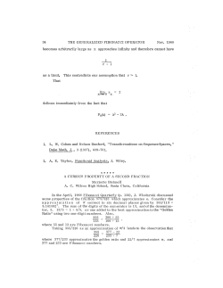 34 THE GENERALIZED FIBONACCI OPERATOR Nov. 1968