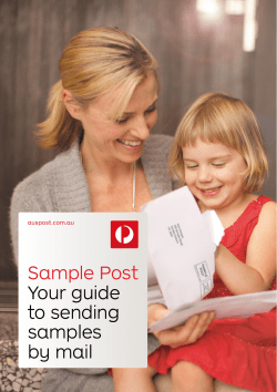 Autralia Post Sample Post Guide
