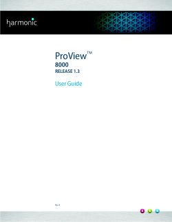 ProView 8000 User Guide, Release 1.3, Rev. A