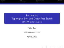 Topological Sort and Depth-first Search