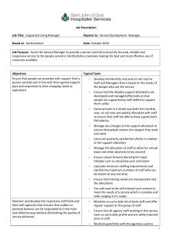 Job Description - St John of God Hospitaller Services