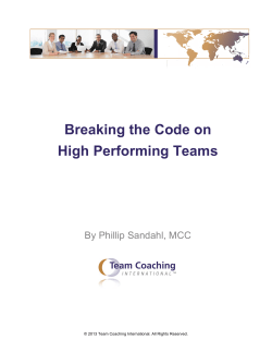 Breaking the Code on High Performing Teams