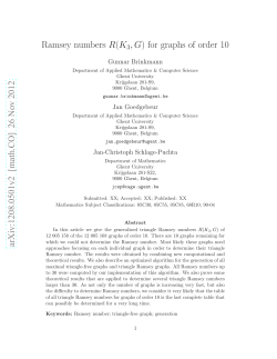 Ramsey numbers R (K3, G) for graphs of order 10