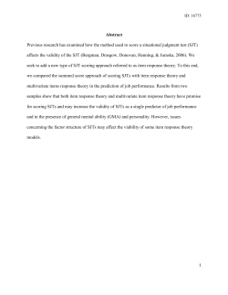 Situational judgment test validity: A matter of