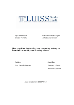 a study on bounded rationality and framing effects