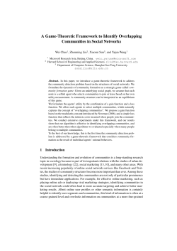 A Game-Theoretic Framework to Identify Overlapping Communities