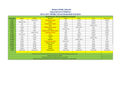 Atlanta Public Schools Department of Athletics 2016
