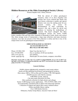 OGS Hidden Resources - Ohio Genealogical Society