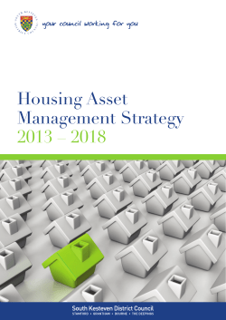 Housing Asset Management Strategy 2013 &ndash; 2018
