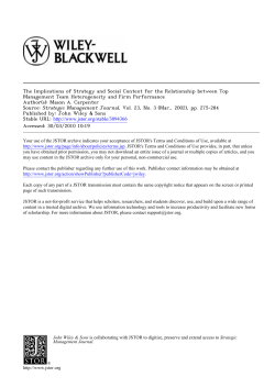 Carpenter, M. 2002. The Implications of Strategy and Social Context