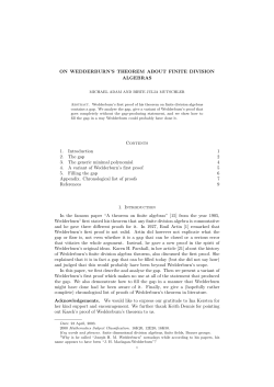 ON WEDDERBURN`S THEOREM ABOUT FINITE DIVISION