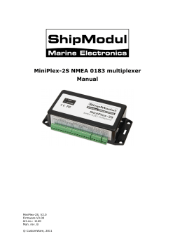 MiniPlex-2S NMEA 0183 multiplexer Manual