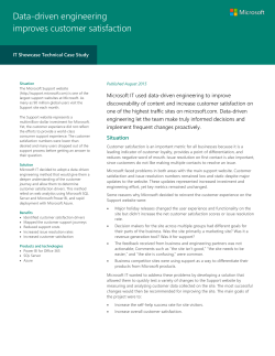 Data-driven engineering improves customer