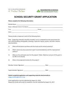 Appendix 3- Grant Application