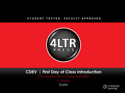 4LTR PRESS | First Day of Class Introduction To Access