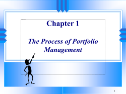 The Process of Portfolio Management