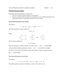 Lecture 18 Multiple Regression II Chapter 8 sec
